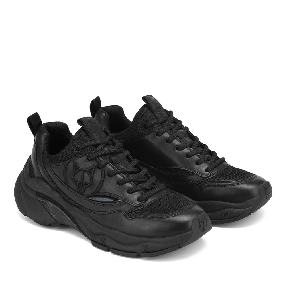 Naked Wolfe FOX DIRTY BLACK LEATHER Sneakers